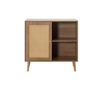 Goto - buffet haut - effet bois et cannage - 2 niches et 1 porte - 80 cm - Bois
