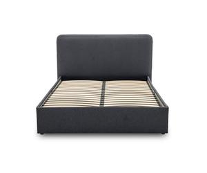 Bestmobilier Goyave - lit Coffre - 140x190 - en Tissu - sommier Inclus