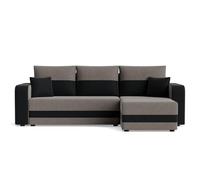 Bestmobilier Harvey - canapé d'angle réversible - Convertible - avec Coffre - en Tissu - 4 Places - Style Contemporain
