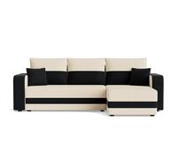 Bestmobilier Harvey - canapé d'angle réversible - Convertible - avec Coffre - en Tissu - 4 Places - Style Contemporain