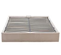 Bestmobilier - Isa - lit Coffre - 160x200 cm - en Velours côtelé, Beige