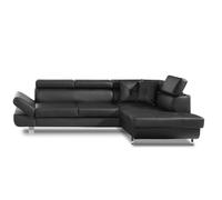 Bestmobilier Lisbona - Canapé d'angle Convertible - en PU - avec têtières réglables - Droit