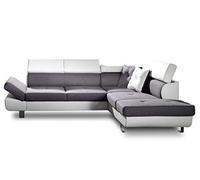 Bestmobilier Lisbona - Canapé d'angle Droit Convertible - 5 Places - avec têtières