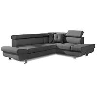 Bestmobilier Lisbona - Canapé d'angle Droit Convertible - 5 Places - avec têtières