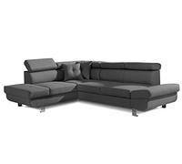 Bestmobilier Lisbona - Canapé d'angle Gauche Convertible - 5 Places - avec têtières