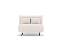 Bestmobilier - Lumi - Banquette Convertible clic-clac 1 Place en Velours côtelé, Beige