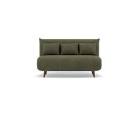 Lumi - Banquette convertible clic-clac 2 places en velours côtelé - Vert