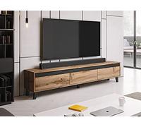 Bestmobilier - Meuble TV Lord Rectangulaire en Bois avec Rangements 3 Tiroirs - Salon Industriel/Vintage/Rétro