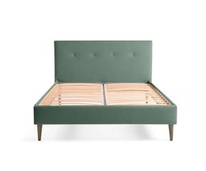 Bestmobilier Monet - lit - 160x200 - sommier Inclus - en Tissu