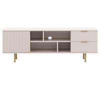 Best mobilier Meuble TV Monica 4 niches 2 portes Beige 150 cm