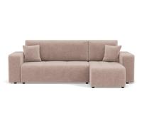 Bestmobilier Nicole - canapé d'angle réversible 4 Places Convertible avec Coffre en Tissu