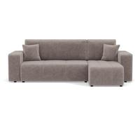 Bestmobilier Nicole - canapé d'angle réversible 4 Places Convertible avec Coffre en Tissu