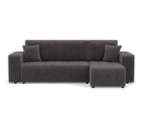 Bestmobilier Nicole - canapé d'angle réversible 4 Places Convertible avec Coffre en Tissu