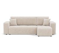 Bestmobilier Nicole - canapé d'angle réversible 4 Places Convertible avec Coffre en Tissu