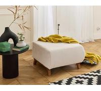 Bestmobilier - Pouf Modulable Cristal en Velours Côtelé Beige - Salon