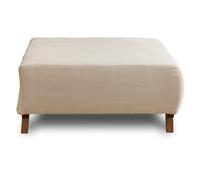 Bestmobilier - Pouf Modulable Cristal en Velours Côtelé Beige - Salon