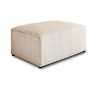 Bestmobilier - Pouf Topaze en Velours Côtelé Beige - Salon