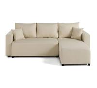 Best mobilier – Canapé d'angle Regala – 4 places réversible convertible avec coffre – Beige