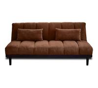 Canape droit BEST MOBILIER 2 places en polyester rouge 186 x 186 x 85 cm Terracotta G