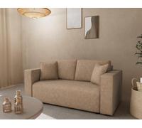 Bestmobilier - Topaze - canapé Droit 2 Places en Simili, Beige