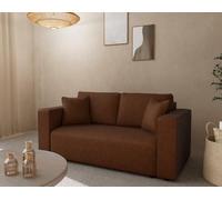 Bestmobilier - Topaze - canapé Droit 2 Places en Simili, Cognac