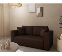 Bestmobilier - Topaze - canapé Droit 2 Places en Simili, Marron