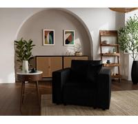 Bestmobilier - Topaze - Fauteuil en Simili, Noir