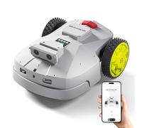 BESTMOW Tondeuse à gazon robot ultra silencieuse de 1,5 acre, hauteur de coupe jusqu'à 4 pouces, tondeuse robotique avec RTK+4 vision oculaire, technologie de cartographie et antivol