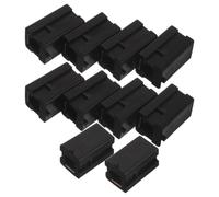 BESTOMZ 10 Pièces Adaptateur pour Bouton de Four, Insert Plastique Noir | Douille de Précision 0,80x0,80x0,60cm, Installation Sûre, Remplacement Diy, pour Four à Pizza et Cuisinière Électrique