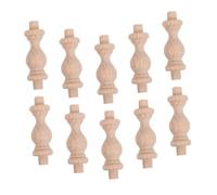 BESTOMZ 10 Pièces Balustre en Bois Non Peint pour Escalier, 50x14 Mm | Beige, Projet DIY et Décoration Bois, Style Romain Classique, Usage Cabinet et Maison