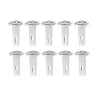 BESTOMZ 10 Pièces Inserts de Manchon de Roulette en Fer Argenté pour Meubles et Tiges de Roulettes, Faciles à Utiliser Support Renforcé pour Bois et Métal
