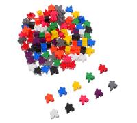 BESTOMZ 100 Pièces de Meeples en Bois Multicolores - Jetons de Jeu de Société Familial - Figurines en Bois de Remplacement pour Activités Scolaires et Jeux Éducatifs