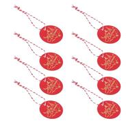 BESTOMZ 100 Pièces Étiquette Suspendue de Noël Rouge en Papier Cartonné, | Surface Vierge à Écrire, Trou Prépercé, pour Boîtes Présents et Colis, Lot Décoratif Saisonnier