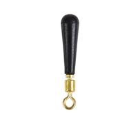 BESTOMZ 100 Pièces Rotatif Dérive de Pêche en Caoutchouc Métal Noir | Compact, Élastique, Réduit les Nœuds, pour Canne Longue et Bas de Ligne