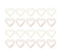 BESTOMZ 100 Pièces Trombones Métalliques Marque-pages de Cœur, Métal Électroplaqué, pour Photos et Papier, Bureau et École, pour Collègues et Garçon et Filles