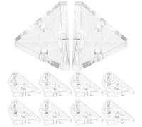 BESTOMZ 10pièces Équerres Triangulaires Acryliques Transparentes Supports Angle Robustes pour Fixation et Réparation de Meubles Équerres de Renfort pour Meubles et Étagères