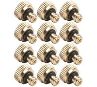 BESTOMZ 12 Pièces Buse de Brumisation en Laiton, Pulvérisateur de Jardin Basse Pression, Orifice 0,2mm, Filetage 10/1, Joint Torique Auto-étanche, pour Serrage et Refroidissement