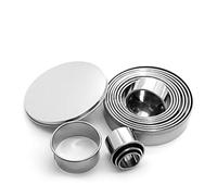 BESTOMZ 12pcs Emporte-pièces - Emporte-pièces Rond en Acier Inoxydable pour Biscuits, Fondant, Donuts, Pâte, Muffins,gâteaux