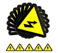 BESTOMZ 15 Pièces Autocollants Avertissement Électrique Stickers de Sécurité Triangle Jaune Éclair pour Équipements Électriques Panneaux de Prévention des Risques Adhésifs Résistants