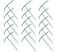 BESTOMZ 15 Pièces de Tuteurs à Fleurs en Plastique Vert pour Jardinage, Support Simple et Élégant pour Petites Plantes en Pot, pour Usage en Jardin et Maison