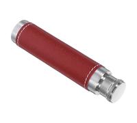 BESTOMZ 1pièce Porte-vin Étui Cuir Marron Acier Inoxydable Rond pour Usage Extérieur Flacon de Whisky Portable et Étui pour Cigares Compacts