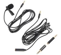 BESTOMZ 2 Ensembles Kit Microphone D’Enregistrement Omnidirectionnel | Métal et Câble Tpe, Qualité Sonore, Facile à Utiliser, Paquet Portable et Mousse Noire