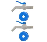 BESTOMZ 2 Pièces Adaptateur de Robinet Fileté, Plastique, Vanne | Connecteur de Réservoir Plastique, Remplacement pour Cuve, Raccord Rapide Anti-fuite, Usage Eau Pluviale