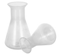 BESTOMZ 2 Pièces Béchers Coniques Résistance Chimique en Plastique Transparent 50 Ml et 100 Ml Forme Anti-éclaboussures Équipement de Laboratoire de Chimie Scolaire Matériel Scientifique