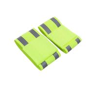 BESTOMZ 2 Pièces Brassard Réfléchissant Élastique Vert Clair | Tissu Élastique, Visibilité Renforcée, Usage sur Bras ou Sangle de Paquet, pour Déplacements et Courses
