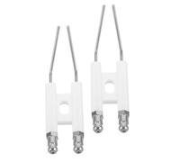 BESTOMZ 2 Pièces Électrode D'allumage Céramique de Remplacement pour Machine à Flamme Type H Pointe Double en Métal et Céramique, Allumage Précis pour Performances Dj et Événements Live