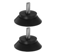 BESTOMZ 2 Pièces Patins de Nivellement pour Tapis Roulant, Tapis de Course, Noir, Plastique et Fer, Résistants la Compression, pour Appareils de Fitness et Entraînements à Domicile