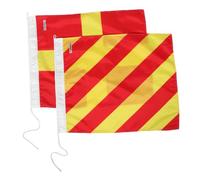BESTOMZ 2 Pièces Pavillons de Signalisation Nautique Ensemble de Pavillons de Code Nautique des Navires Polyester Haute Visibilité Installation Simple pour Bateau et Navire et Marine