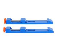 BESTOMZ 2 Pièces Rail de Guidage de Scie Réglable, Guide de Bord pour Scie Circulaire, Base à Pince, Abs et Fer, Bleu, pour Feuilles et Carreaux de Marbre, Coupe de Stratifié