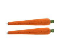 BESTOMZ 2 Pièces Stylo Carotte en Bois Orange Sculpté, de Sculpture sur